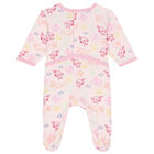 طقم هدية أفرول بنات بالشعار باللون الوردى, 1, hi-res